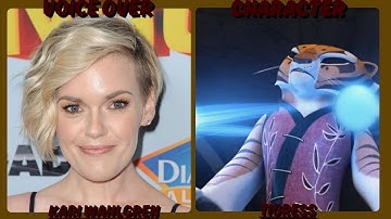 COMPARISON VOICE OVER AND CAST KUNGFU PANDA LEGEND OF  AWESOMENESS : THE SPIRIT ORBS OF MASTER DING
