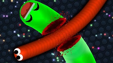 Slither.io 1 Troll Hacker Snake vs. Trap Giant Snakes Epic Slitherio Gameplay!