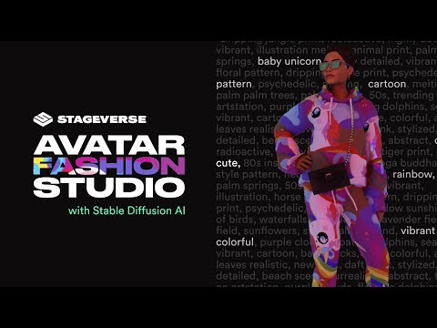 Stageverse Avatar Fashion Studio w/ Stable DIffusion AI. Welcome to the future of 3D Digital Fashion!  We've integrated with Stable Diffusion AI to enable the Stageverse community to create countless, unique, AI-generated styles.