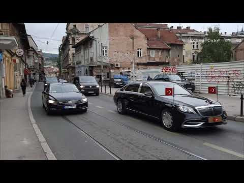 VIP escort of Turkish president Recep Tayyip Erdoğan in Sarajevo