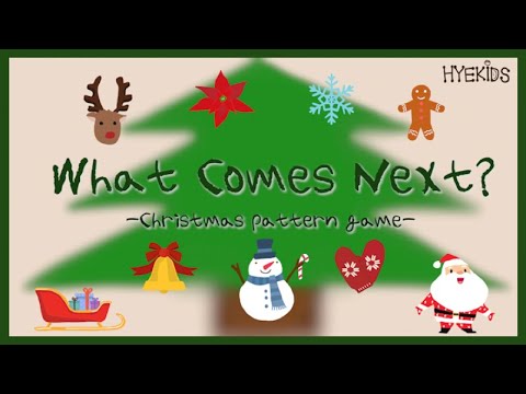 Christmas Pattern Game | Making patterns with Christmas ornaments | 크리스마스 패턴 게임