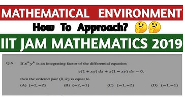 Q. 6 || IIT JAM 2019 MATHEMATICS soln