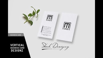 how to Create a vertical business card in Photoshop CC - YouTube - Stech Designz
