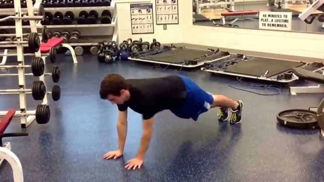 Push-up position lateral hand walk - YouTube