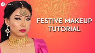 Festive Makeup Tutorial | How To Create An Indian Festival Look Ft.@nimshimjajo4338 | SUGAR Cosmetics screenshot 4