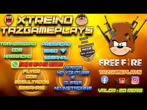 FREE FIRE XTREINO PREMIO 5600 DIMA POR SEMANA! TAZGAMEPLAYS 21/10 - YouTube