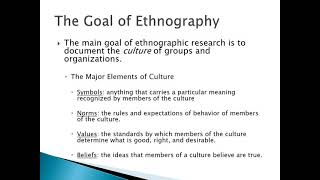Introduction to Ethnography