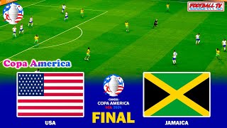: USA vs JAMAICA | COPA AMERICA FINAL | Full Match & All Goals 2024 | eFootball PES Gameplay PC