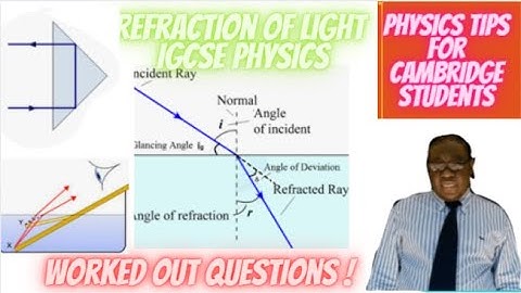 IGCSE Physics: Worked Problems On Refraction Of Light
