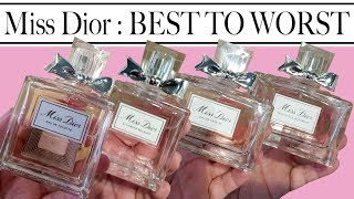 MISS DIOR PERFUME COLLECTION OVERVIEW : Best To Worst Ranking