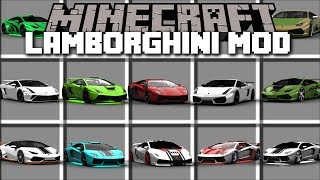 Minecraft LAMBORGHINI MOD / DRIVE FAST AND EXPENSIVE CARS AROUND MINECRAFT!! Minecraft