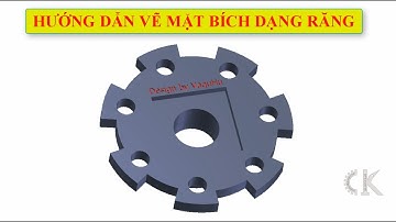 Inventor - Hướng dẫn vẽ mặt bích dạng răng - Bài tập 67