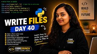 Can't Write Data to a File in Python 🤯| Day 40 | 100 Days of Python | Interview Question
