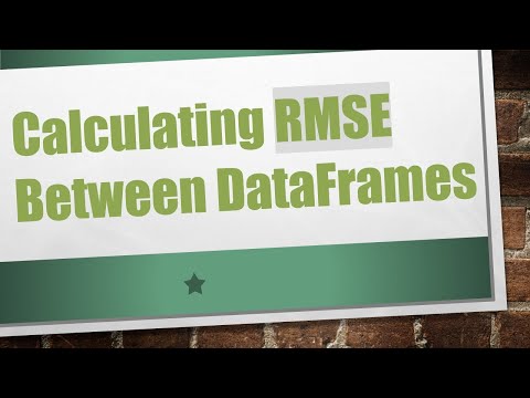 Calculating RMSE Between DataFrames