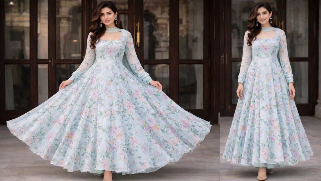 Anarkali Dress Cutting And cutting | Long Anarkali Kurti Cutting | Anarkali Kurti Cutting Stitching 