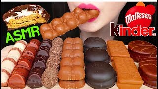 ASMR LEFTOVER CHOCOLATE DESSERTS *KINDER, MALTESERS 몰티져스 초코바, 킨더 부에노 초콜릿 먹방 EATING SOUNDS