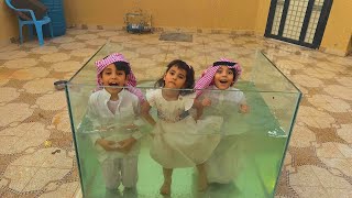 زياد والياس رموا ميمي في حوض الاسماك وخربوا فستان العيد!