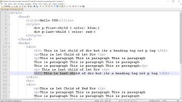 first of type and last of type in CSS (Hindi)