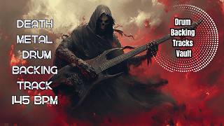 145 BPM Death Metal Drum Backing Track | Driving Mid-Tempo Malice