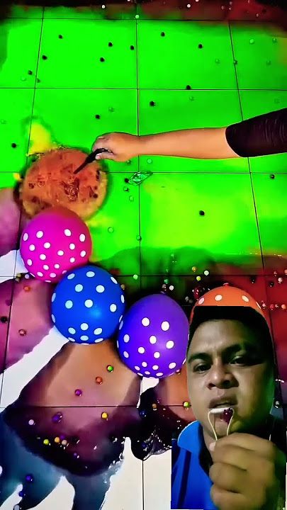 #byak bagat blaon nya tpi akan di pecakan semua #balloondecoration #oddlysatisfying #bubble