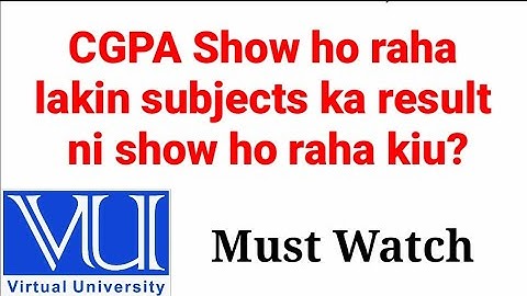 Result is not officially announced yet vu final term spring 2022