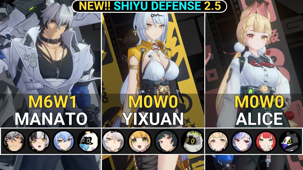 NEW SHIYU RESET! M6W1 Manato & M0W0 Yixuan & M0W0 Alice Showcase | NEW! Shiyu Defense ZZZ 2.5