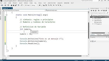 Introducción a C# con VS2012: Sintaxis