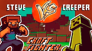 CraftFighter - Steve vs Creeper Jogo de Luta do Minecraft (Online) 