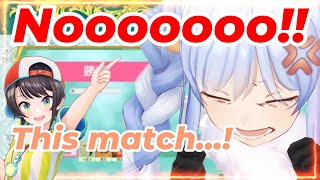 Lucky God Pekora gets defeated by Subaru in just 1 turn on the Tournament 【ENG Sub / hololive】 screenshot 2