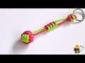 モンキーフィストノットとスネークノットの2色キーホルダー パラコードで作る可愛いストラップ / 結び方ナビ 〜 How to tie 〜