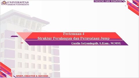 PBO Pertemuan 4 Struktur Perulangan dan Pernyataan Jump pada Java