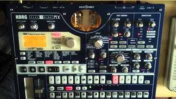 Korg EMX Tutorial, section mute and solo, transpose, rest/tie, insert pattern, step edit