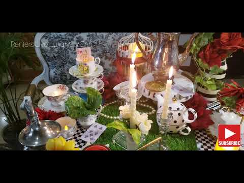 The Mad Hatter Tea Party 2020 | Alice in The Wonderland Tablescape | Antique Cups and Saucers