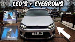 VW Polo 6r LED headlight upgrade + headlight eyebrows