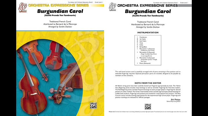 Burgundian Carol (Guillo Prends Ton Tambourin), arr. Sandra Dackow  Score & Sound