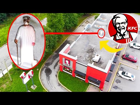 YOU WONT BELIEVE WHAT MY DRONE CAUGHT AT HAUNTED KFC | IF YOU SEE COLONEL SANDERS AT KFC CALL 911!