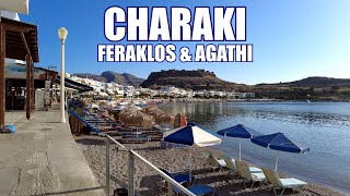 Rhodes, Greece | Charaki, Feraklos Castle and Agathi Beach