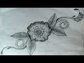 Alpona flower drawing  amizing flower drawing  flower design by tanjina drawing
