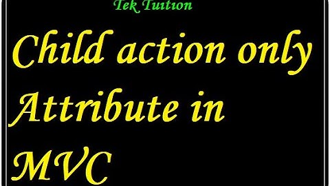 Childactiononly Attribute in MVC