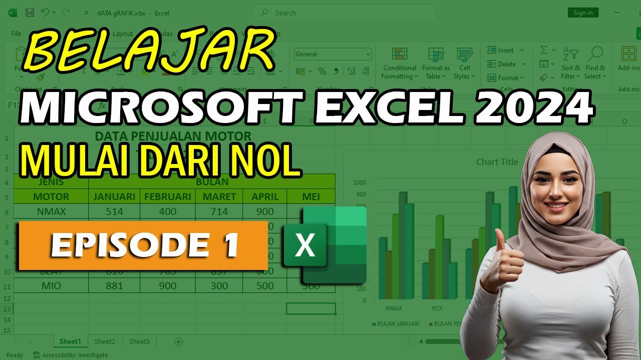 BELAJAR MICROSOFT EXCEL 2024 MULAI DARI NOL EPISODE 1 | TUTORIAL EXCEL ...