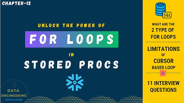 Working With FOR Loops | Snowflake Scripting Developer Guide | Stored Procedure Tutorial | Ch-12