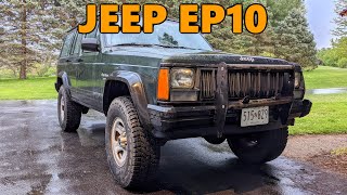 1996 Jeep Cherokee Junkyard Lift Kit Part 2  Coil Springs, Brakes, and Tires (XJ Ep.10)