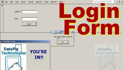 How to Create a basic Login Form ~ DataPig