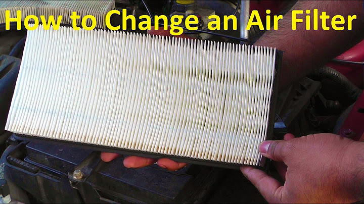 How to change the air filter in your car