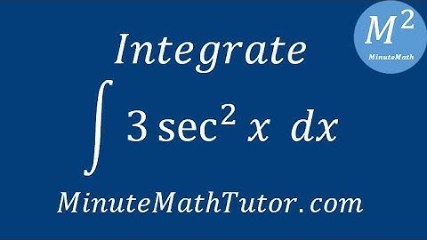 Integrate ∫3sec^2(x) dx