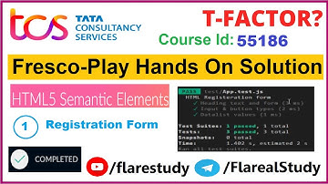 55186 HTML- Registration Form Hands-on | Part-1 | Frescoplay Solution | All Test Cases Passed
