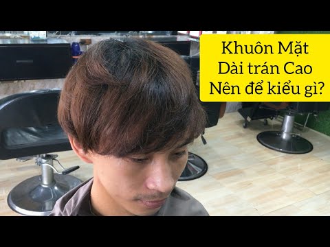 Kiểu tóc đẹp dành cho gương mặt dài gầy và trán cao  | salon tóc A Thuận | khuon mat dai nen de toc the nao