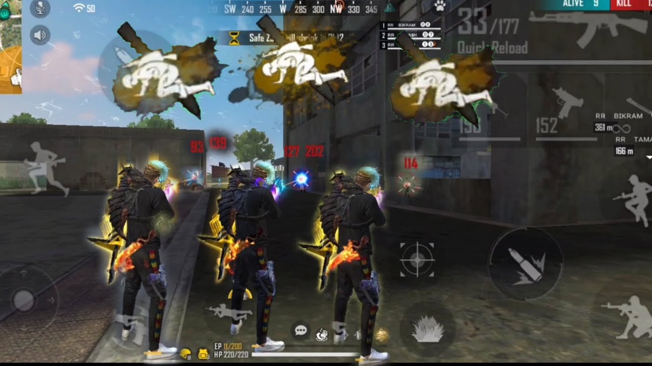 FREE FIRE BR RANKED 3VS4 GAMEPLAY 🔥🔥 || PLEASE WAIT FOR END 🙏😥😥 - YouTube