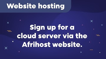 How to sign up for a cloud server via the Afrihost website.