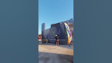 WORLDS FIRST SEWING THREAD MURAL... ON A BUS!